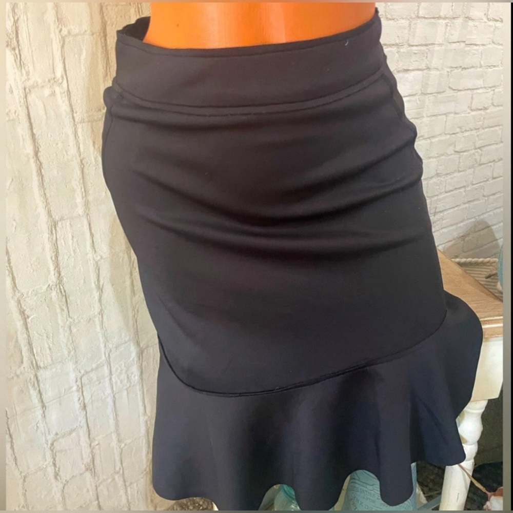 Lucy & Co. Asymmetrical Lined Ruffle Hem A Line Skirt Sz S NWT!